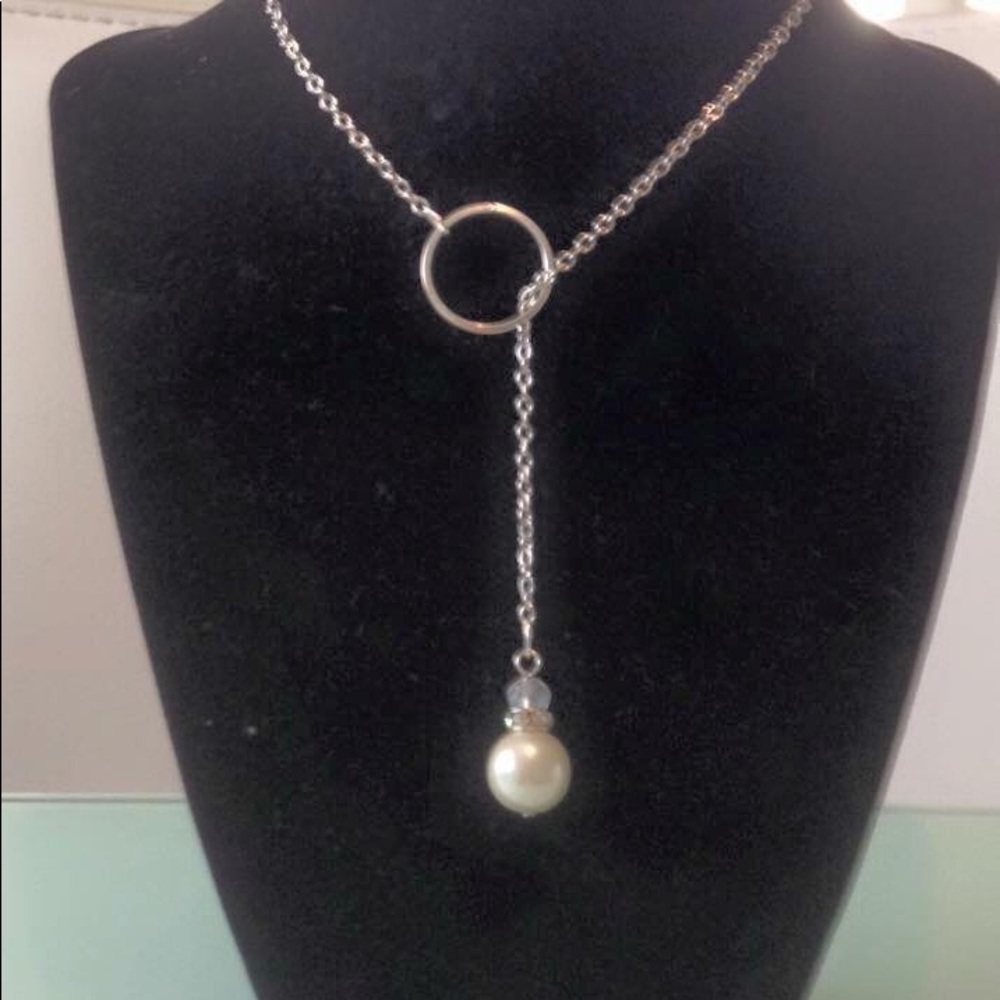Single Pearl Lariat Necklace